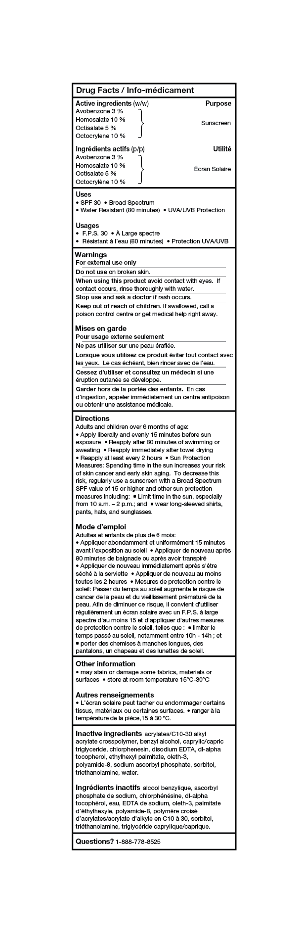 Drug Facts Table